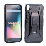 Wholesale Alcatel OneTouch Idol 3 5.5 Armor Holster Combo Belt Clip Case (Black)